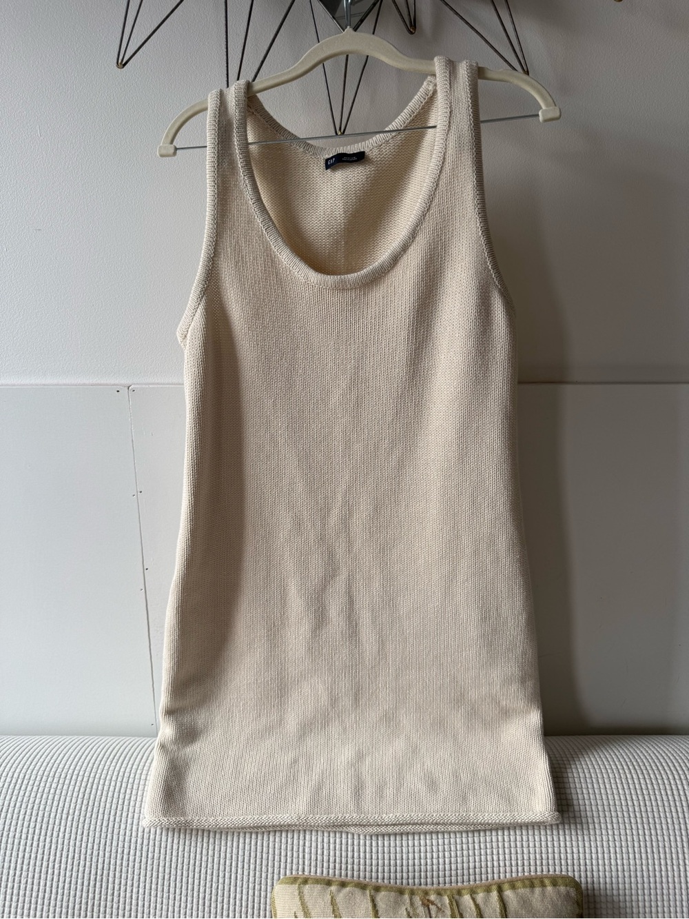 GAP Cream Ribbed Knit Tank
